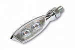 254-351_1 LED Rücklicht-Blinker MORELLA DUE, verchromtes Metallgehäuse, klares Glas, Paar, E-geprüft